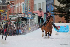 Skijoring in the Wild West leadville colorado